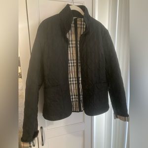 Burberry London Checked Quilted
Zip Black Jacket Women's Size S